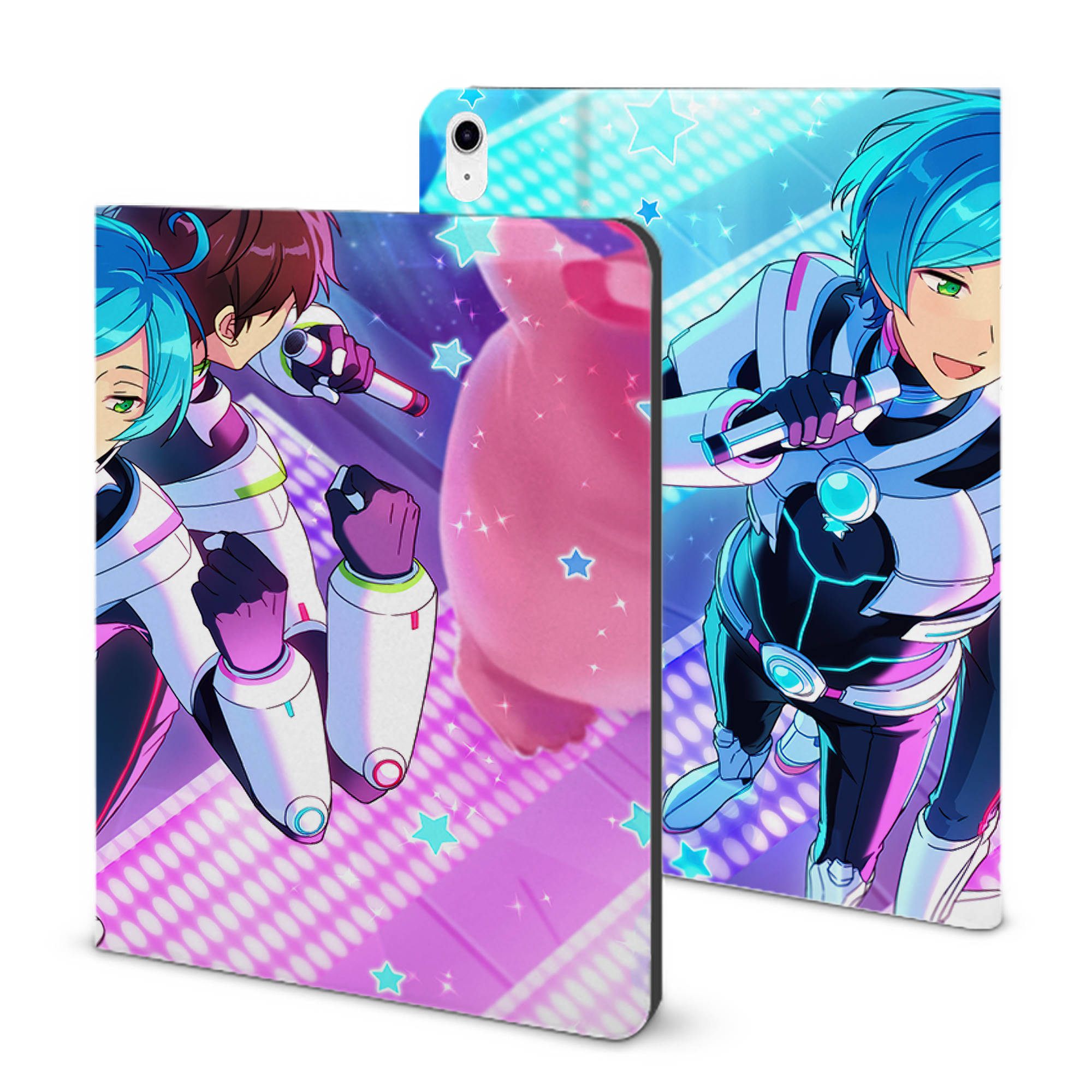 （画像用） あんさんぶるスターズ! Ensemble Stars IPad ケース ブック型 PUレザー TPU 耐衝撃 軽量 薄型 ペン収納なし 全面保護 IPad 各モデル対応